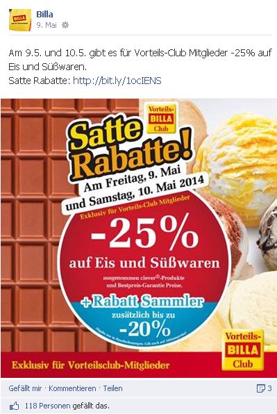 kundenbindung bei Billa auf Facebook kundenbindung bei Billa auf Facebook