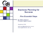 Business Planning for Success - 5 E...