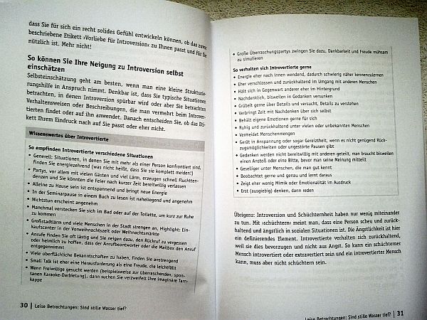 Dabei haben leise – introvertierte – Menschen auch im zwischenmenschlichen Bereich ausgeprägte Stärken und Fähigkeiten.