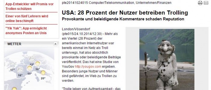 Trolle in Social Media - Provokante und beleidigende Kommentare schaden Reputation