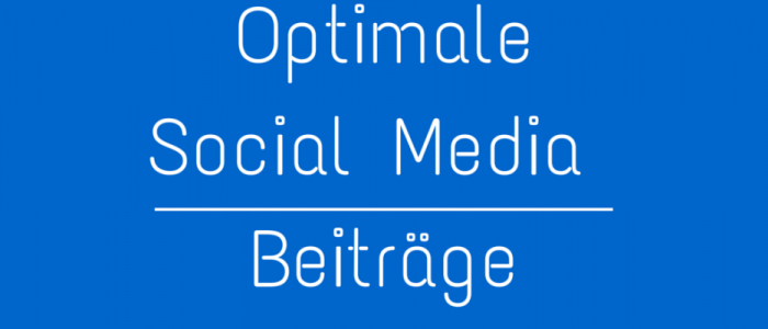 social post optimal vorbereiten für den Leser