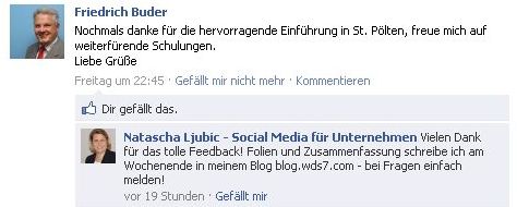 Facebook Dialoge auf meiner Pinwand