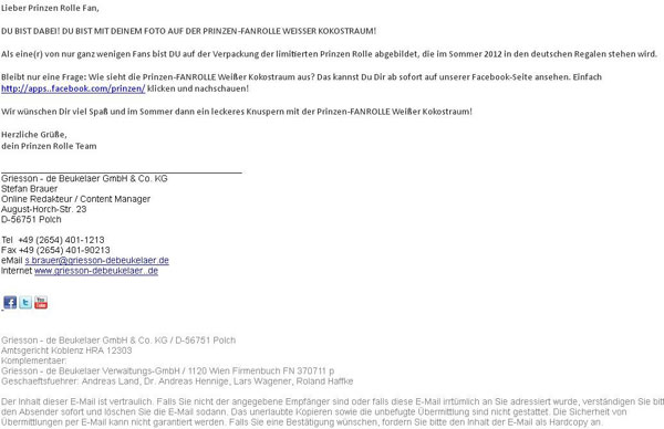 Kokostraum Prinzen Rolle