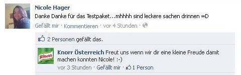 Kunden feedback Facebook