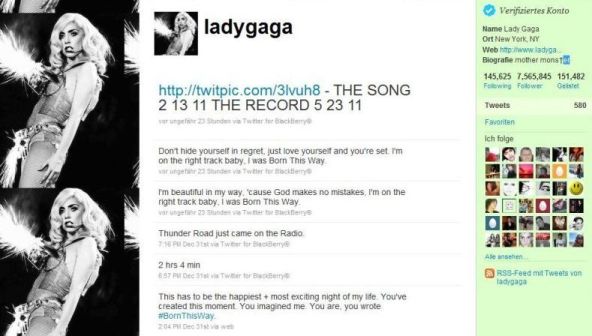 Lady-Gaga auf Twitter