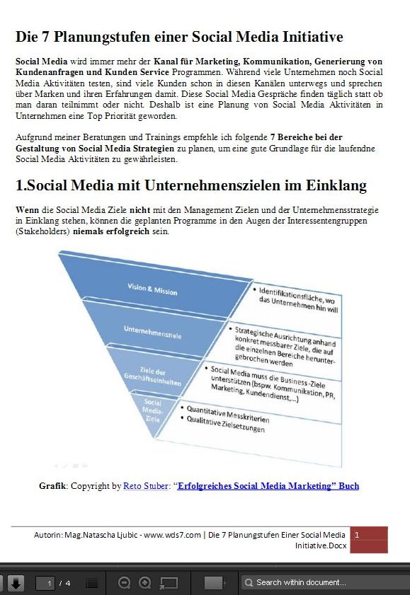 Social Media Planungsschritte