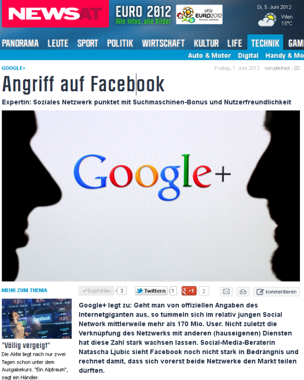 Googleplus Angriff auf Facebook