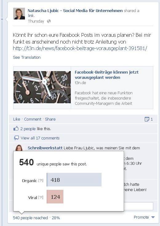 facebook statistik neu
