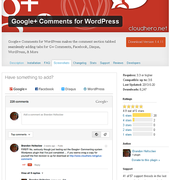 Google+ Comments for WordPress google plus wordpress comments