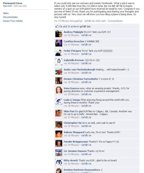 KLM Tile and inspire Kampagne