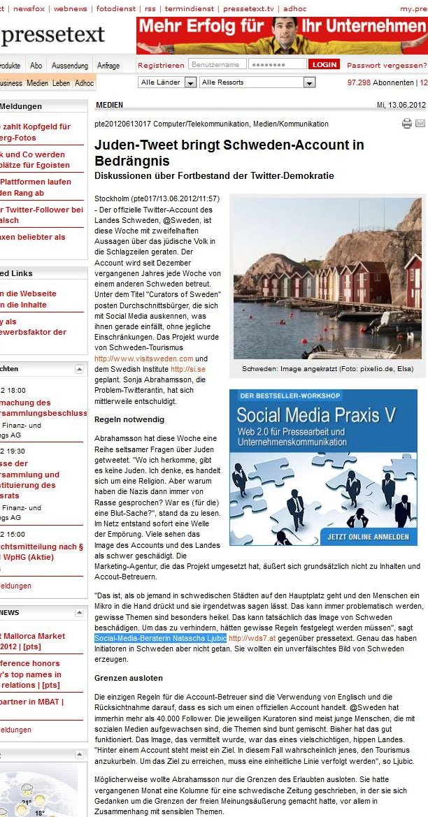 Schweden auf Twitter