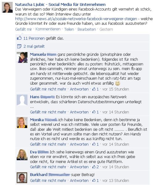 Facebook Verweigerung